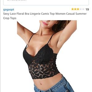 Women’s small black lace top